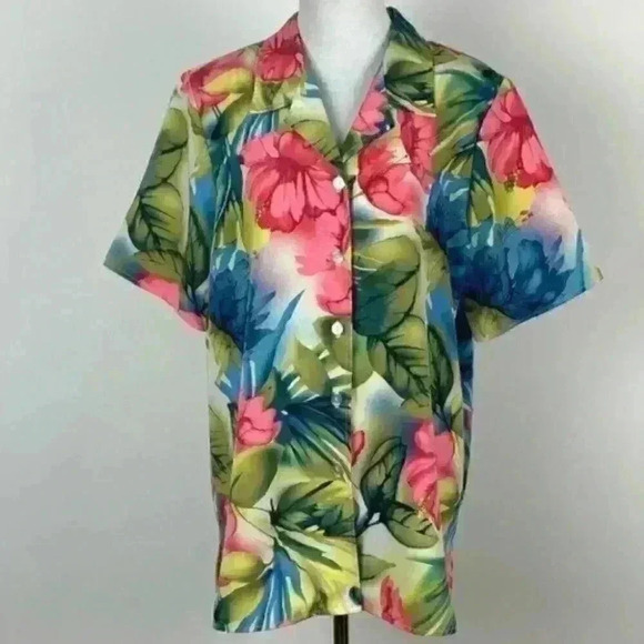 Maggie sweet Hawaiian aloha woman’s top size large - Picture 1 of 9
